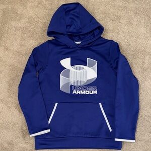 Like New Under Armour Royal Blue Pullover Hoodie